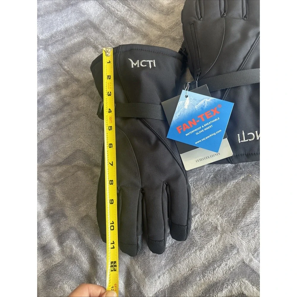 MCTI BLACK‎ OUTDOOR SKI WATERPROOF GLOVES SIZE LARGE NEW
